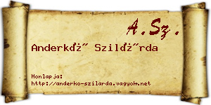 Anderkó Szilárda névjegykártya